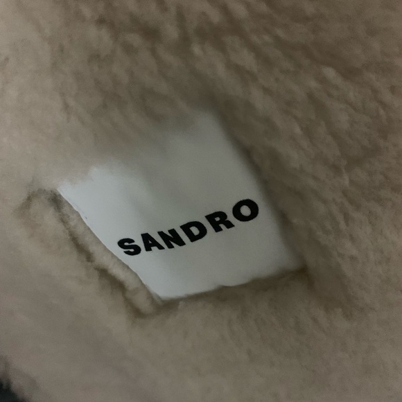 Sandro shearling jacket NWT authentic and epic - Picture 5 of 9